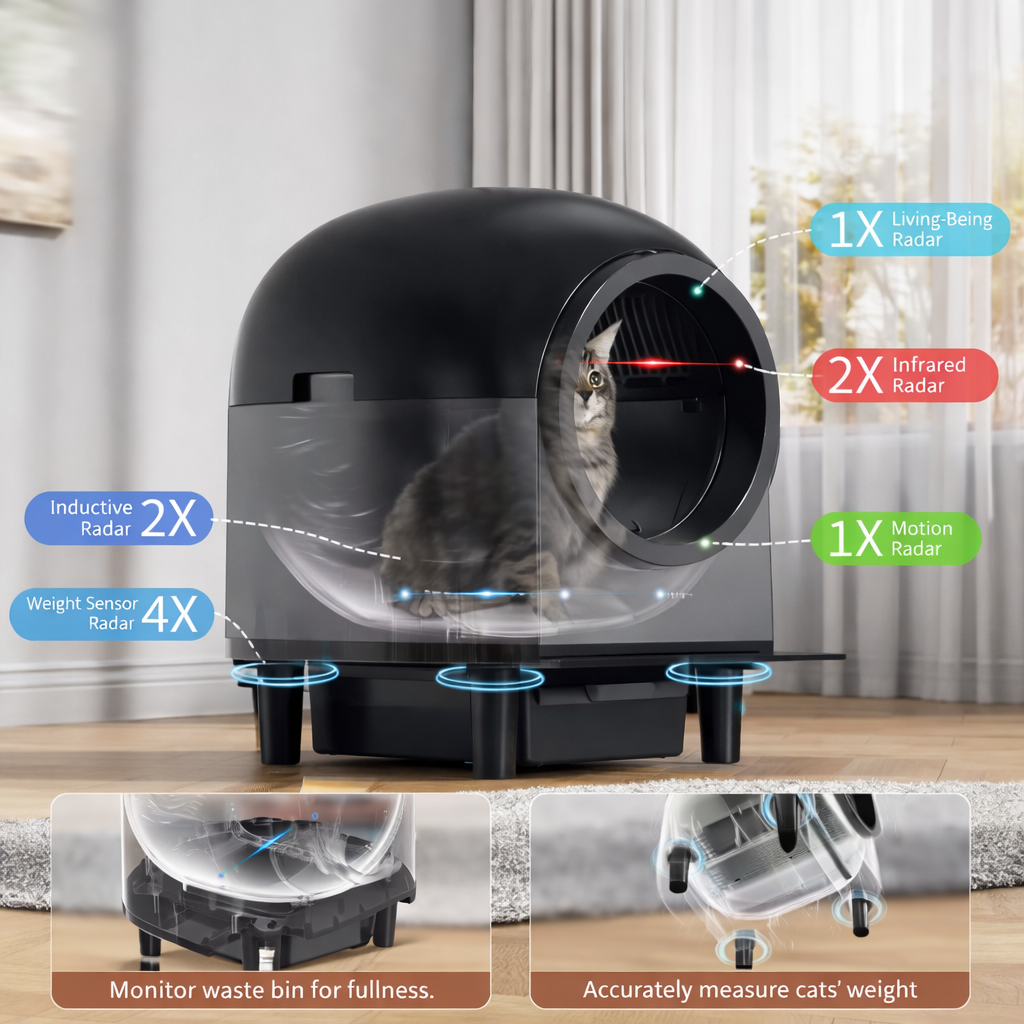 Automatic Cat Litter Box with Wi-Fi and App Control