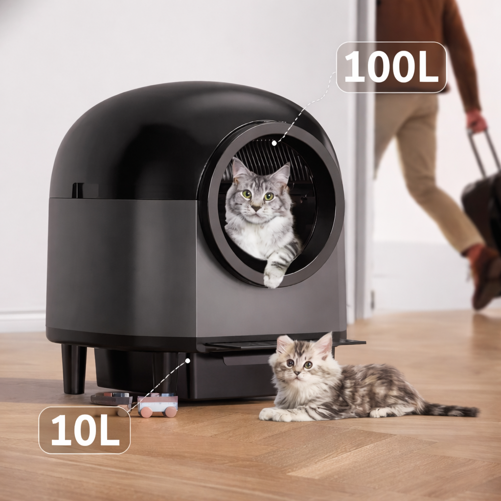 Automatic Cat Litter Box with Wi-Fi and App Control