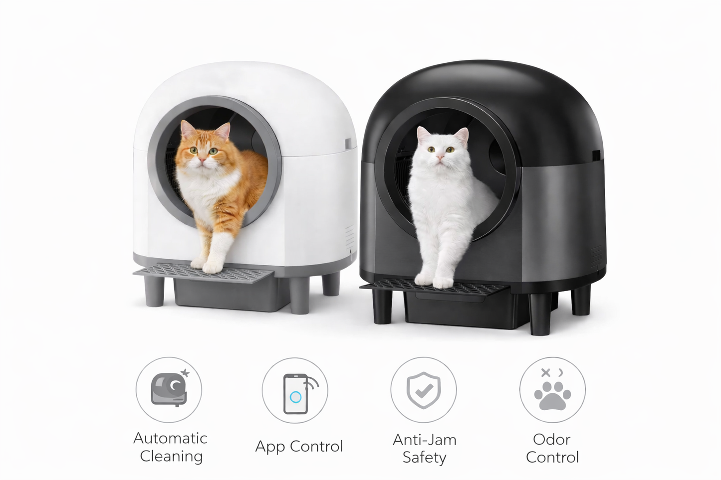 Automatic Cat Litter Box with Wi-Fi and App Control